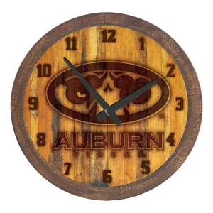 Auburn Tigers: Branded "Faux" Barrel Top Wall Clock