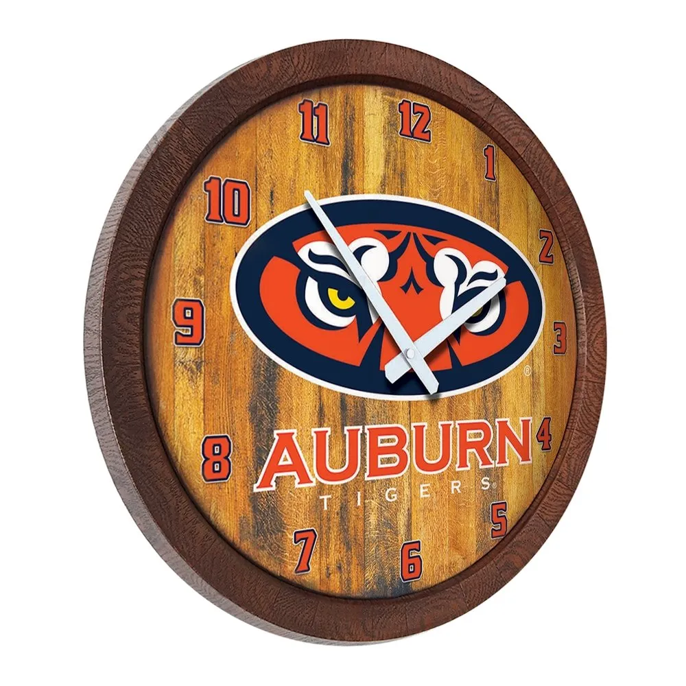 Auburn Tigers: "Faux" Barrel Top Wall Clock