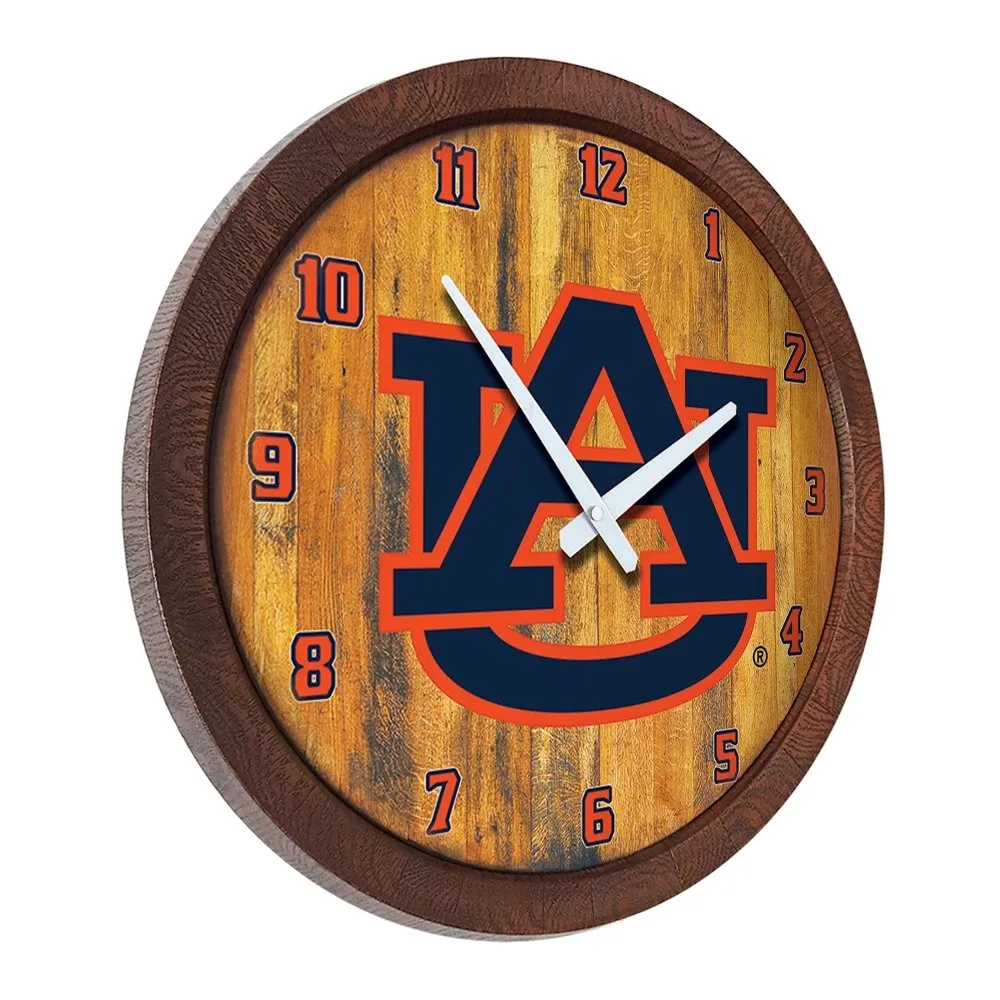 Auburn Tigers: "Faux" Barrel Top Wall Clock