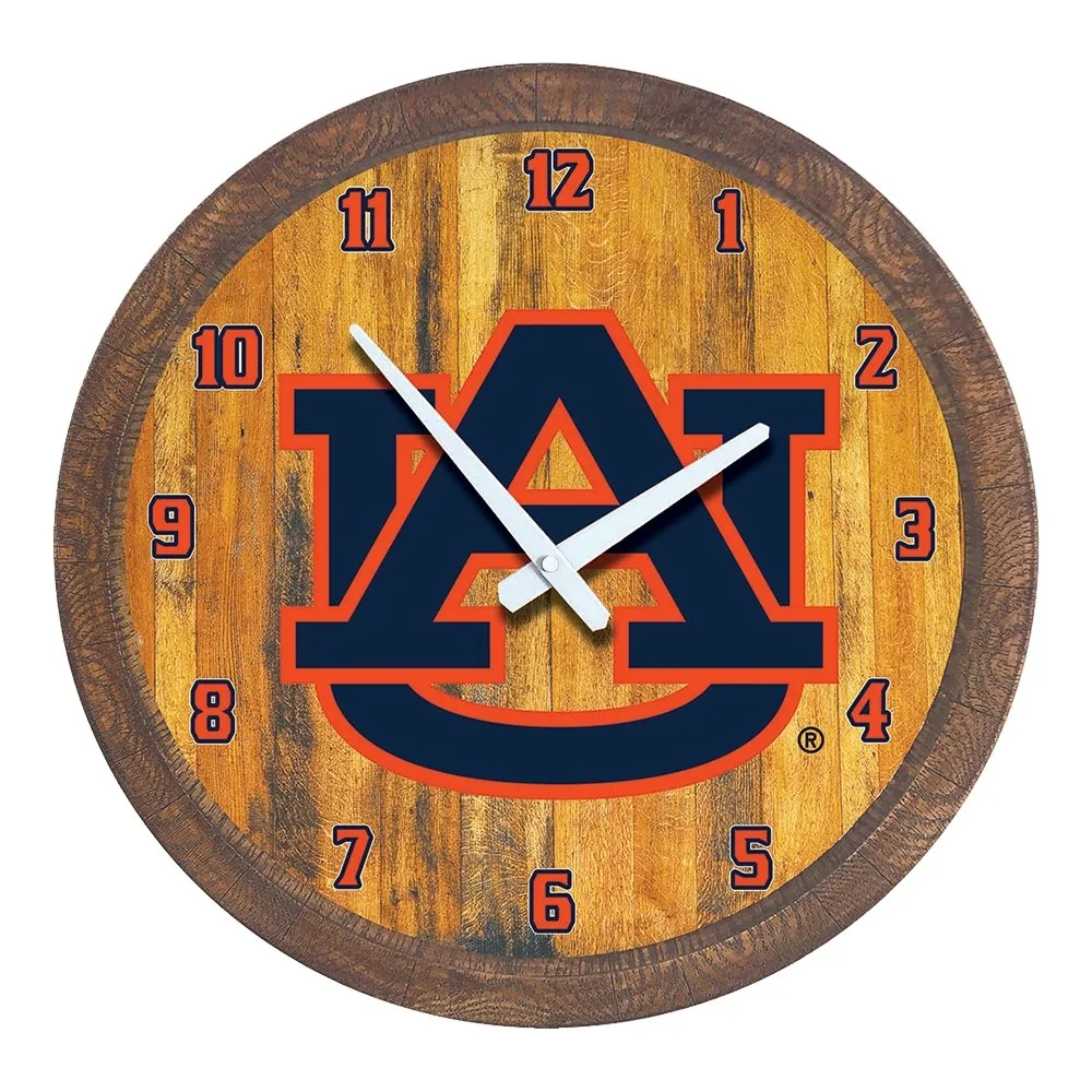 Auburn Tigers: "Faux" Barrel Top Wall Clock