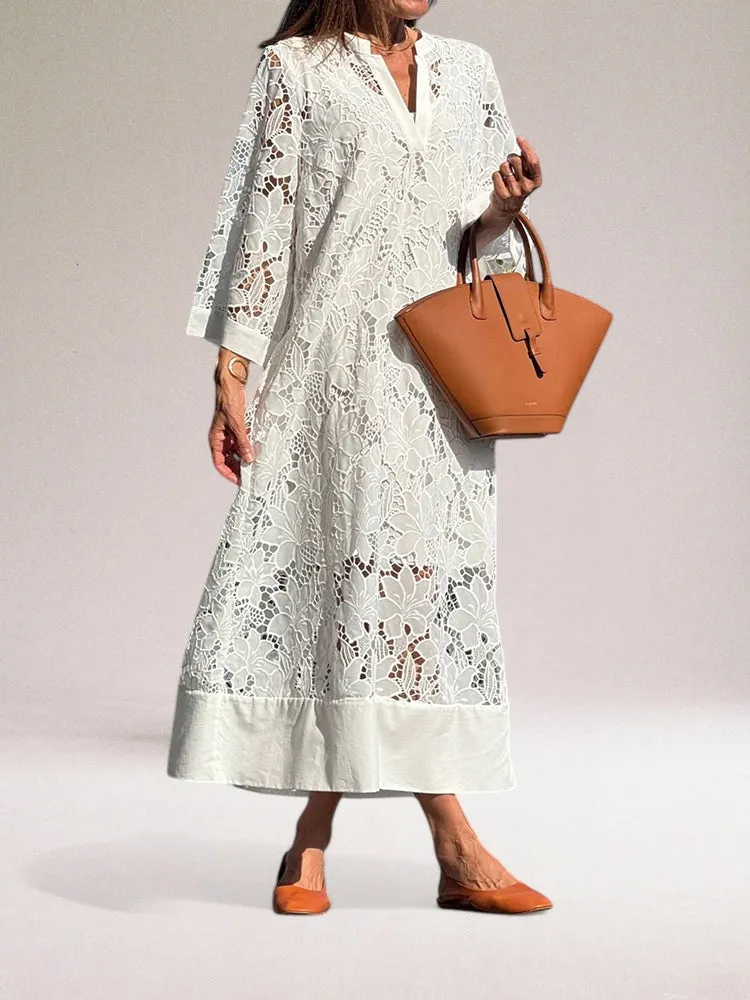 Audrey | Luxury lace long dress