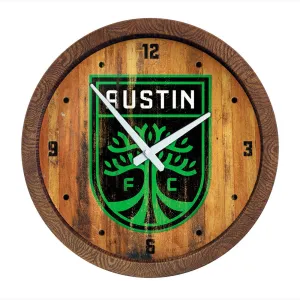 Austin FC: Weathered "Faux" Barrel Top Clock