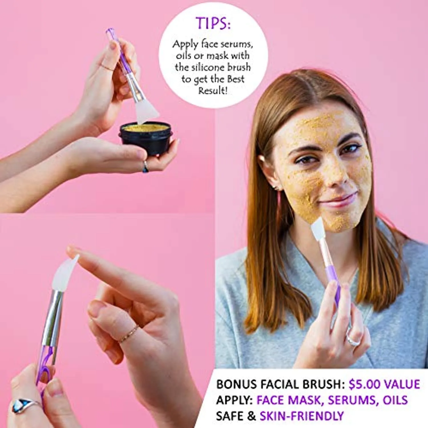 Authentic Amethyst Roller and Gua Sha Set - Jade Roller for Face - Face Roller: 100% Natural Amethyst - Face Massager, Facial Roller for Skin, Eyes, Neck - Authentic, Durable, Natural, No Squeaks