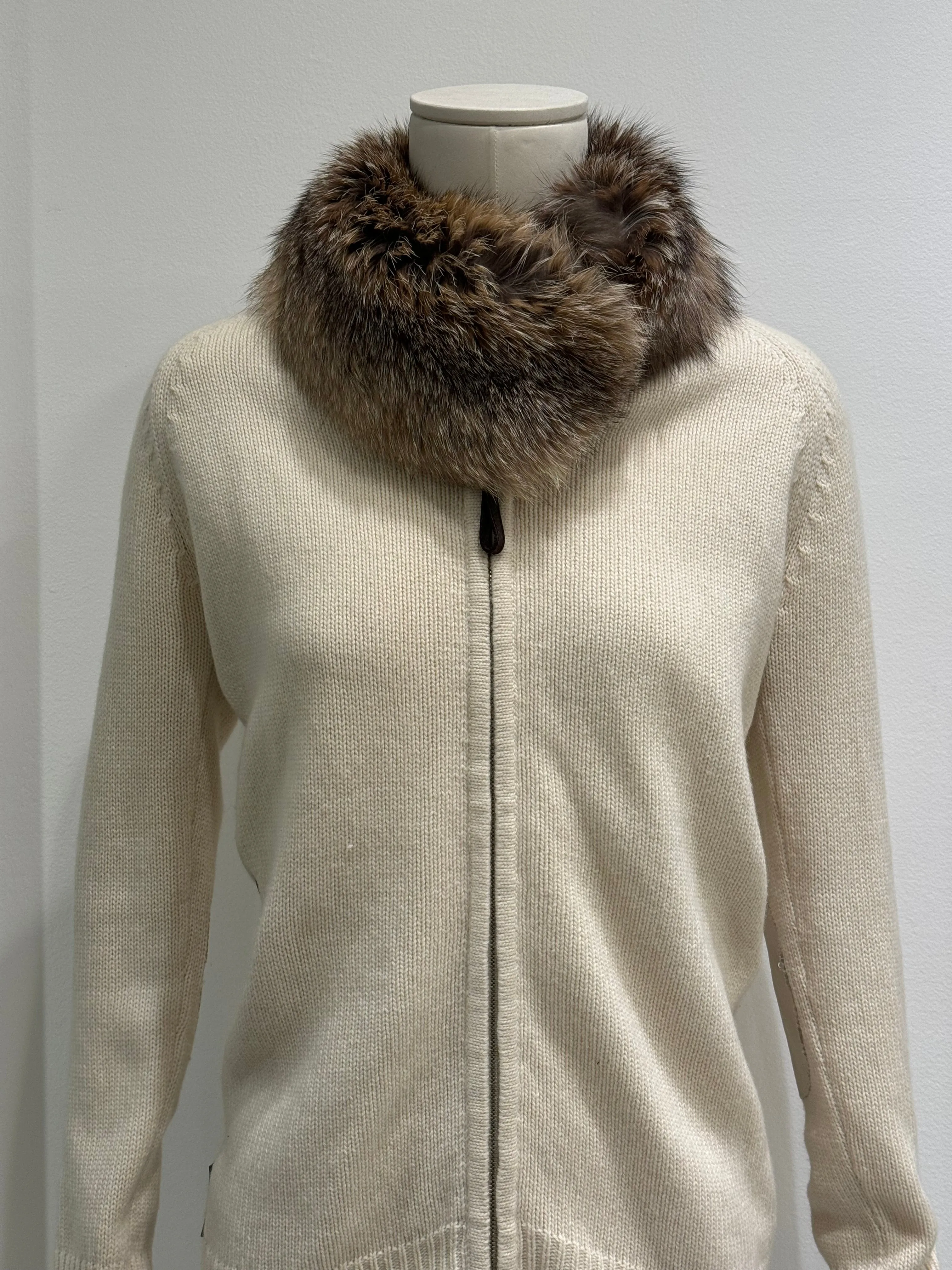 A/W2007 Prada fox fur zip-up knit