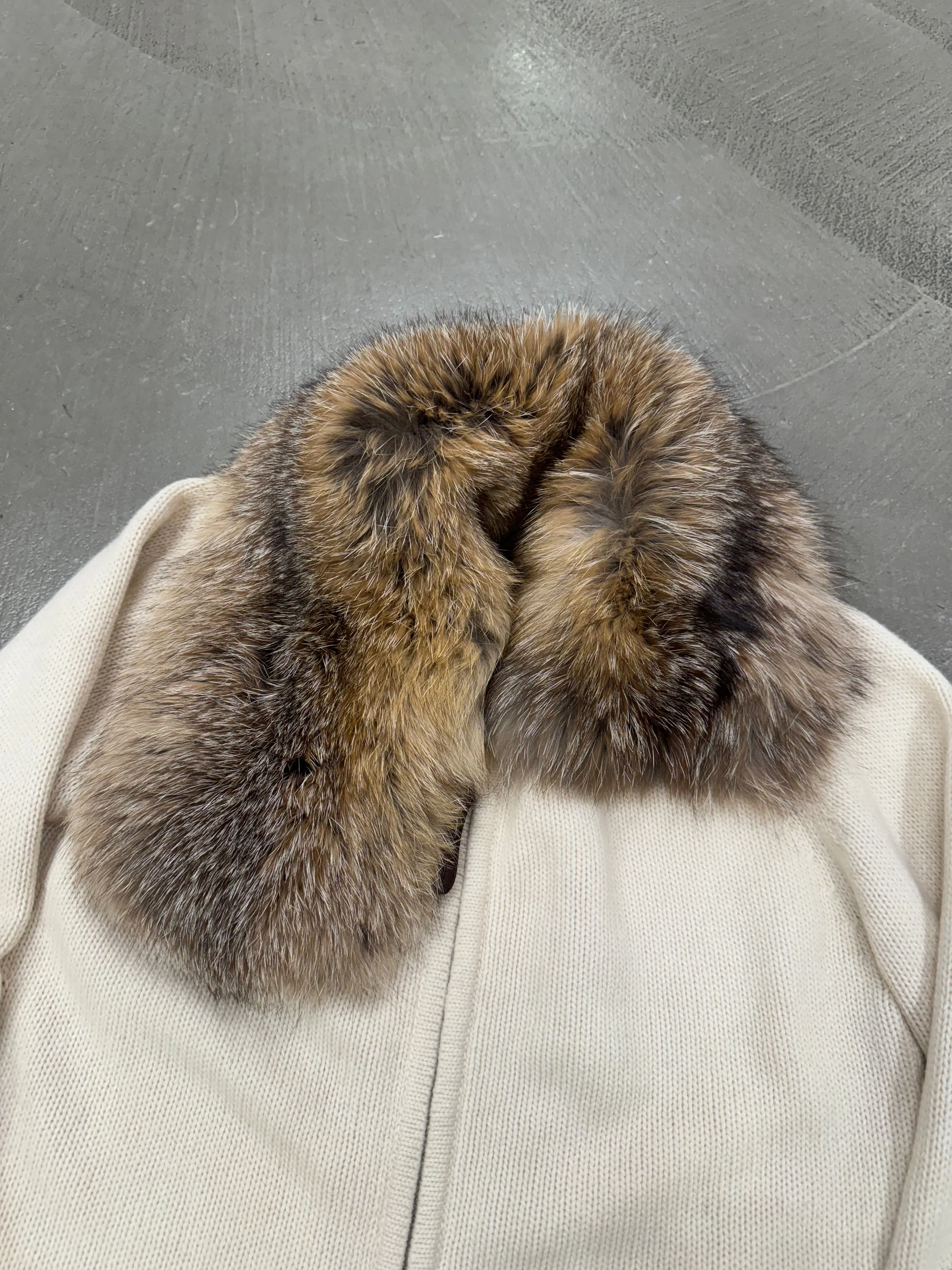 A/W2007 Prada fox fur zip-up knit