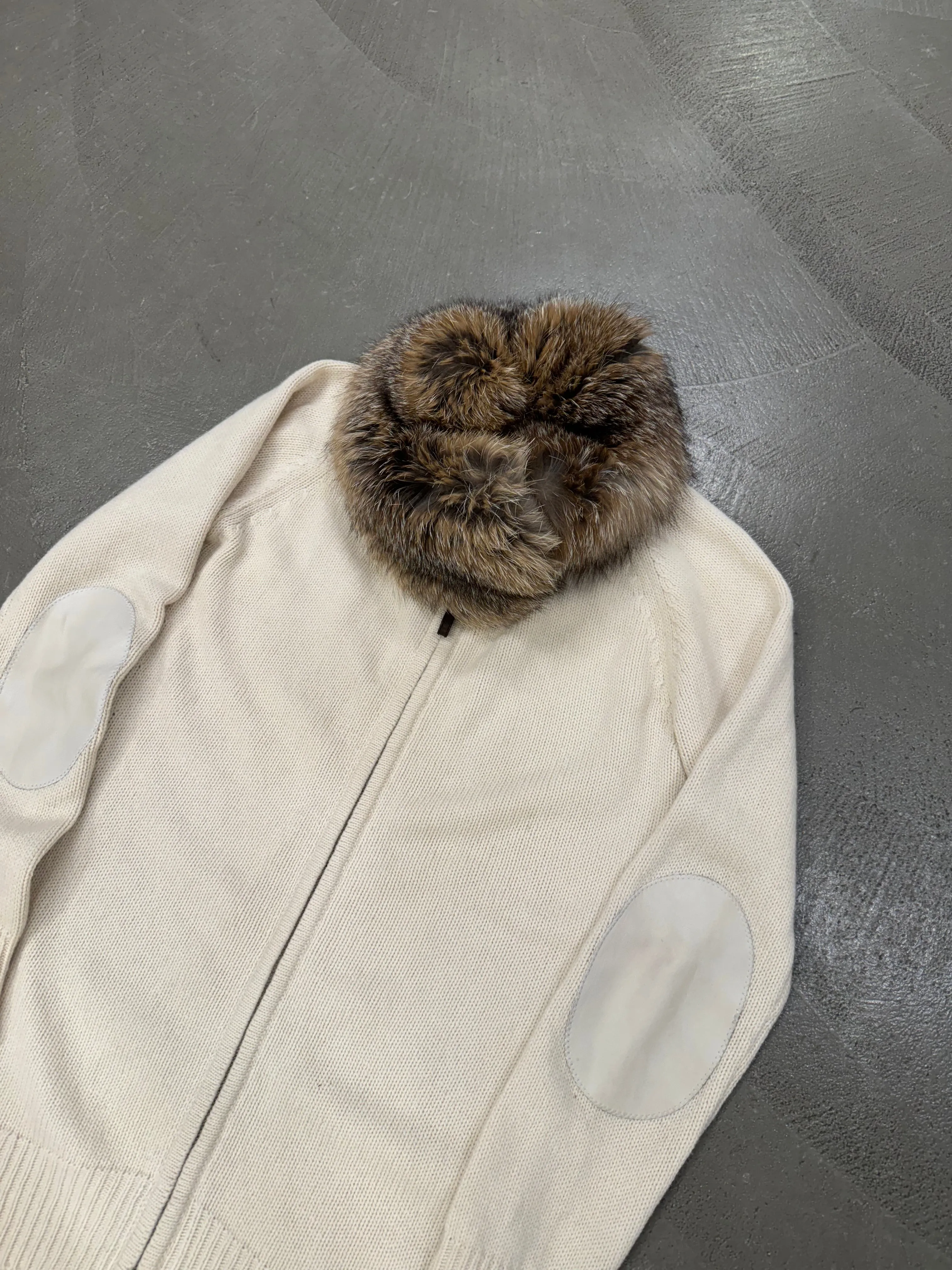 A/W2007 Prada fox fur zip-up knit