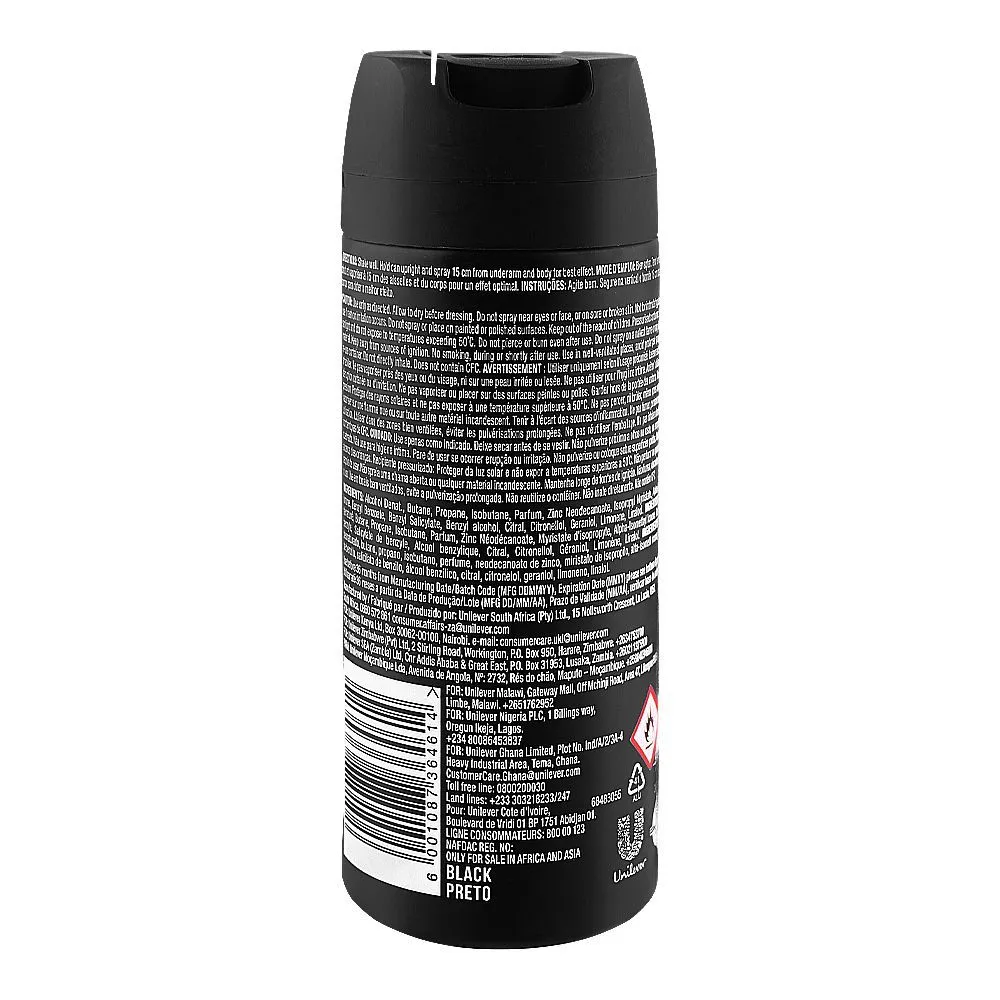 Axe Black 48H Fresh Deodorant Spray For Men, 150ml