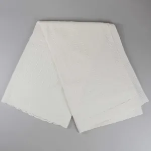 Baby Shawl / Luxury Knitted Spanish Shawl - White