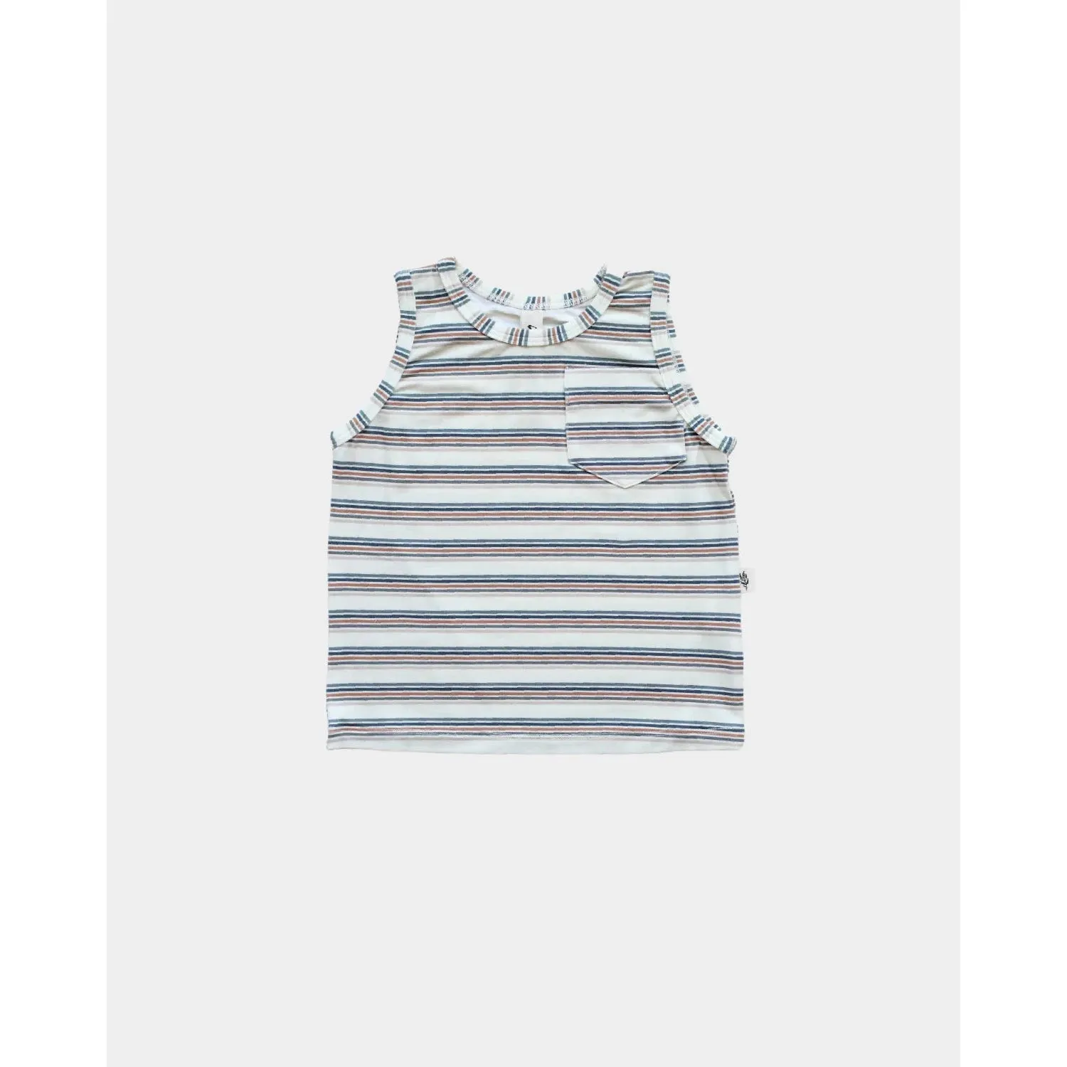 Baby Sprouts Vintage Stripe Boy's Pocket Tank