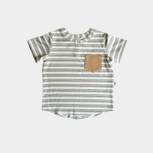 Babysprouts Pocket Tee in Vintage Stripe