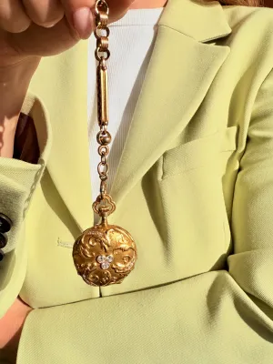 Bailey Banks & Biddle Diamond Pocket Watch, 18k