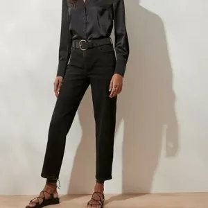 Banana Republic High-Rise Black Wash VINTAGE LOOK Straight Jean Size 25/0