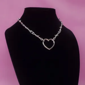 Barbed wire heart choker - ready to ship