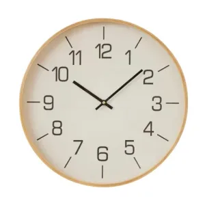 Barker 40cm Natural Wood Wall Clock – In-store Pickup Only