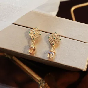 Baroque Earrings - Amber