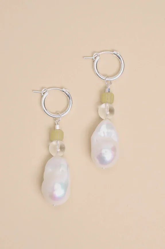 Baroque Java Hoops - Crystal Quartz