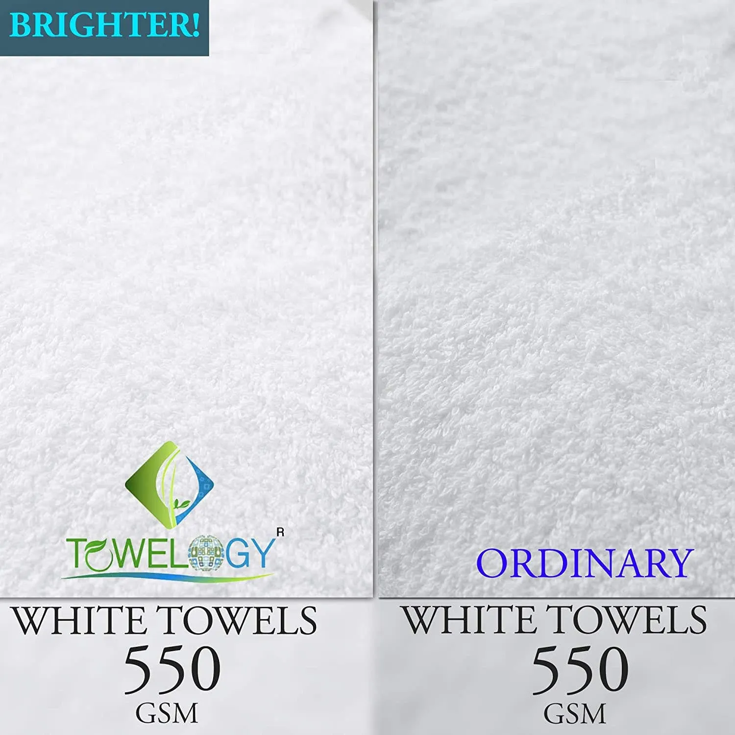 Bartons Hotel Quality White Stripe Face Washcloths 550GSM