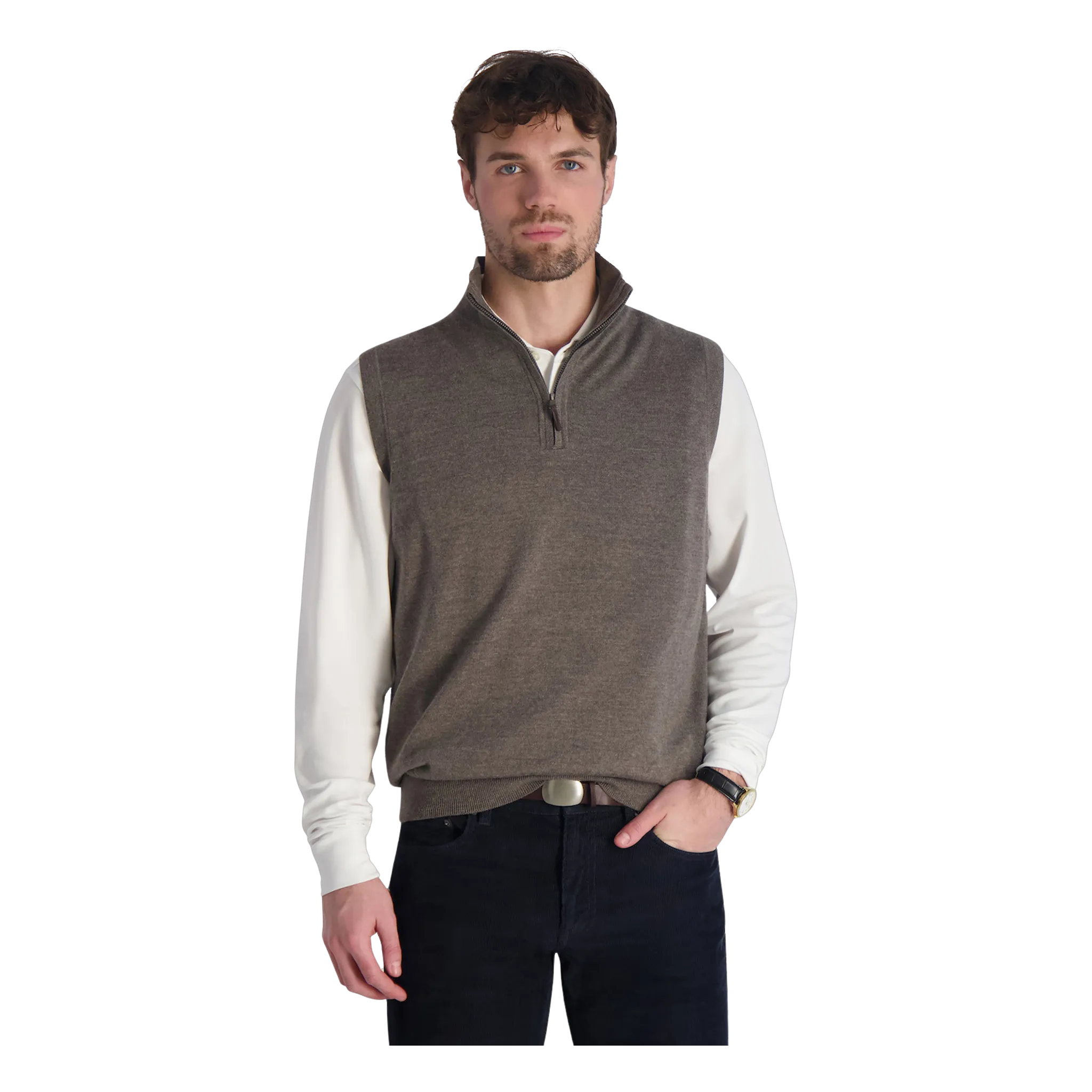Baruffa Merino 1/4 Zip Windvest