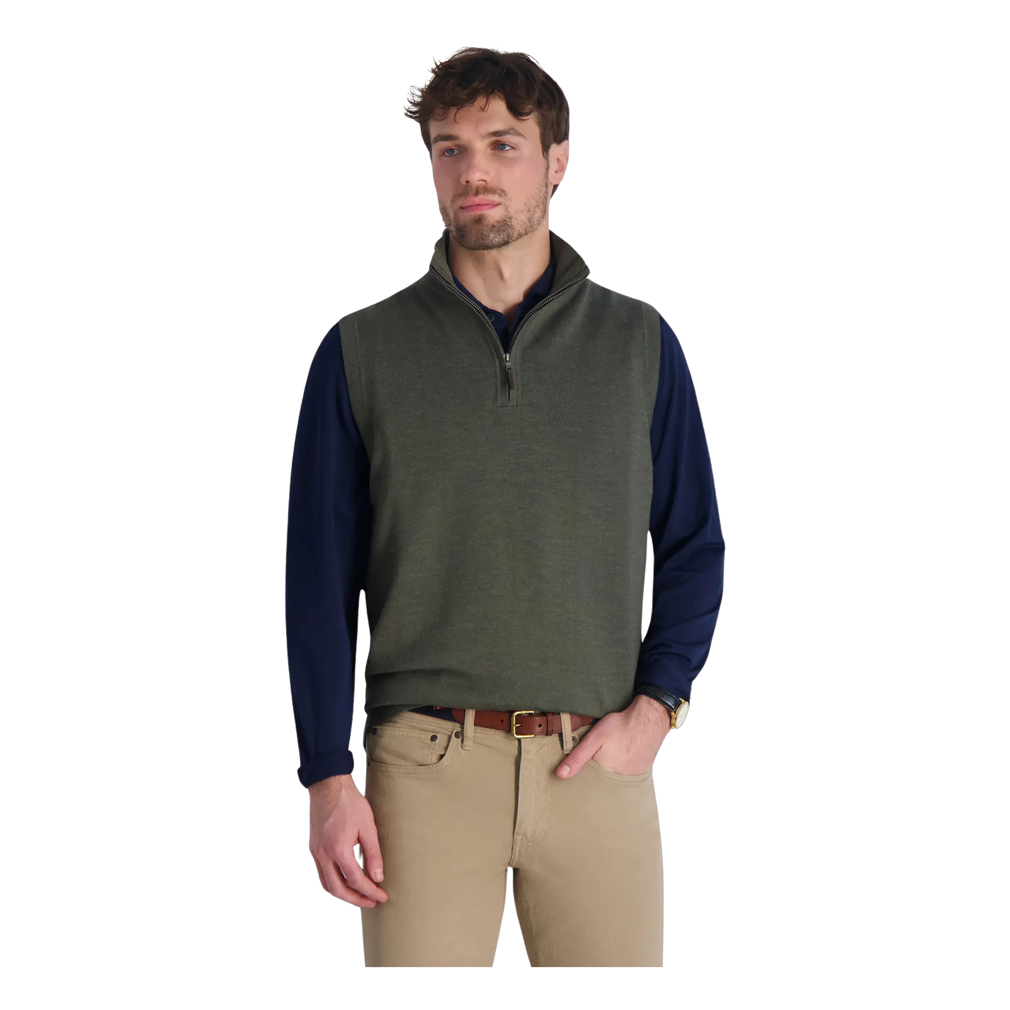 Baruffa Merino 1/4 Zip Windvest