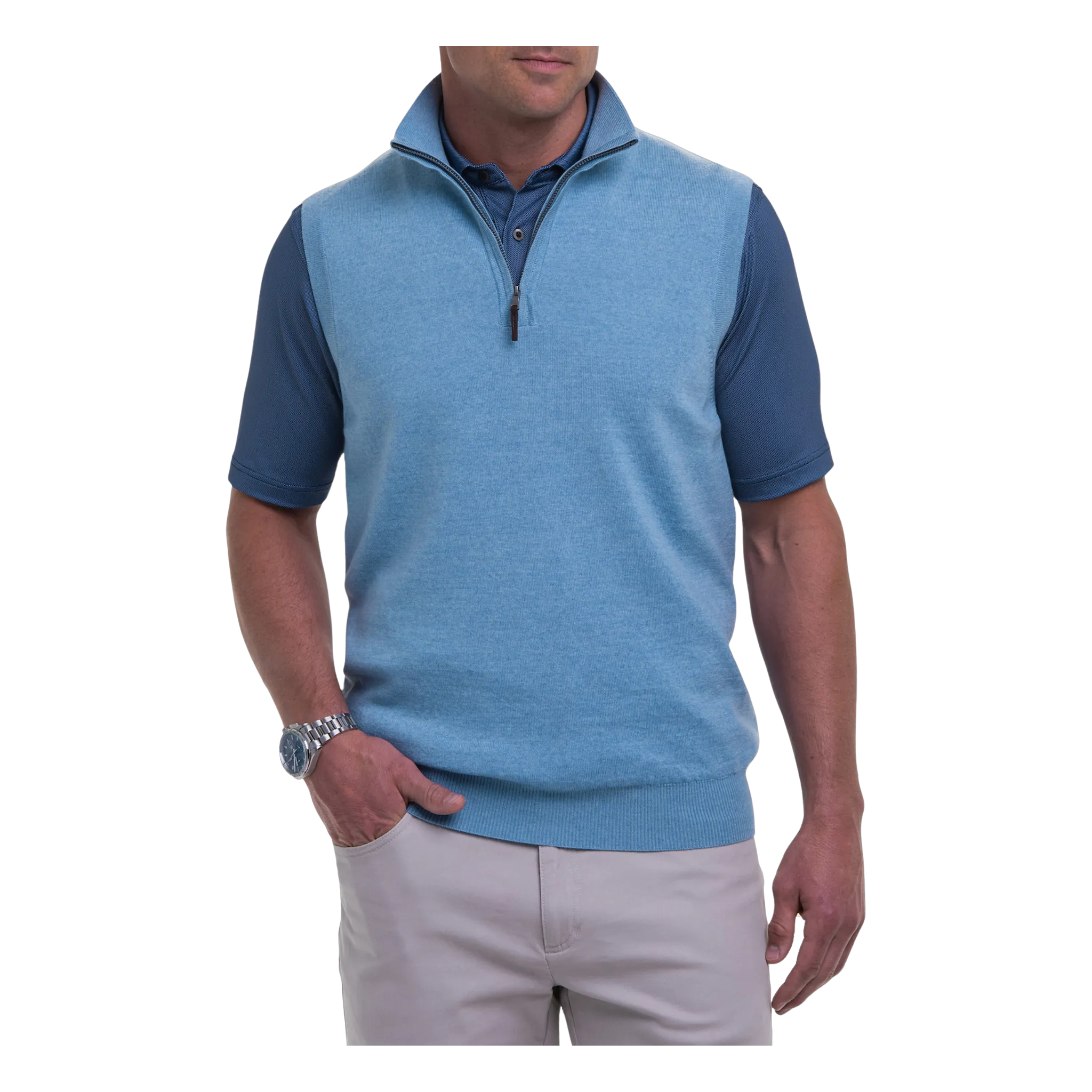 Baruffa Merino 1/4 Zip Windvest