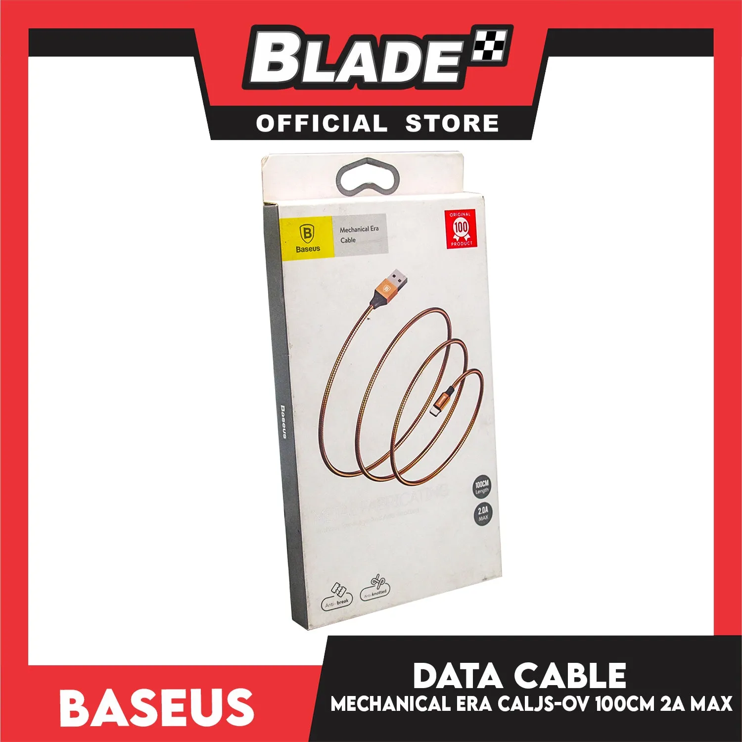 Baseus Data Cable Mechanical Era Metal Fabricating CALJS-OV IP 100cm 2.0A
