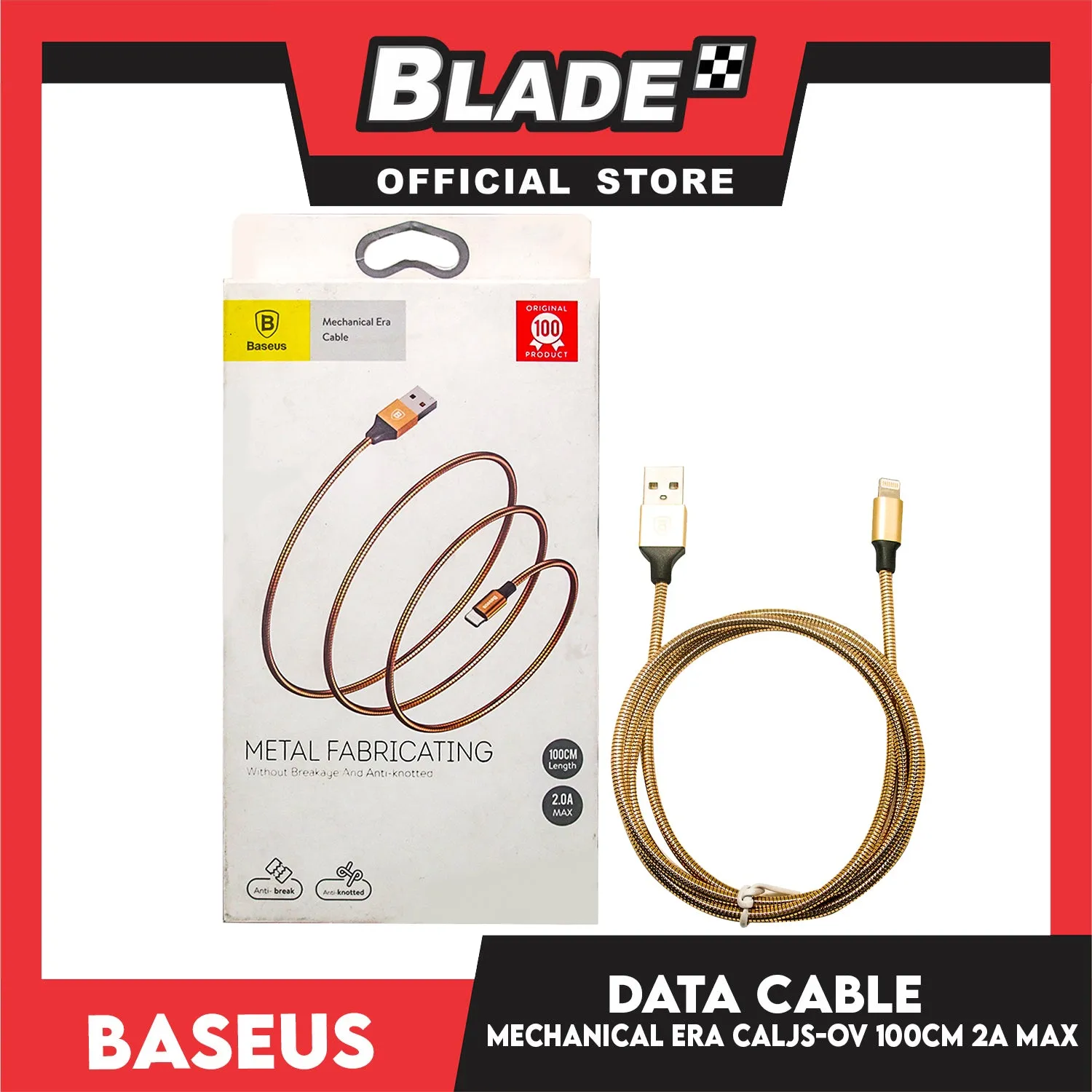 Baseus Data Cable Mechanical Era Metal Fabricating CALJS-OV IP 100cm 2.0A
