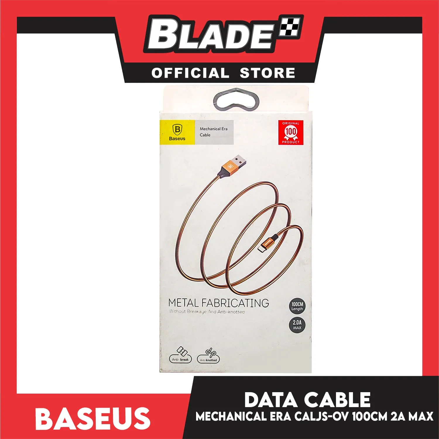 Baseus Data Cable Mechanical Era Metal Fabricating CALJS-OV IP 100cm 2.0A