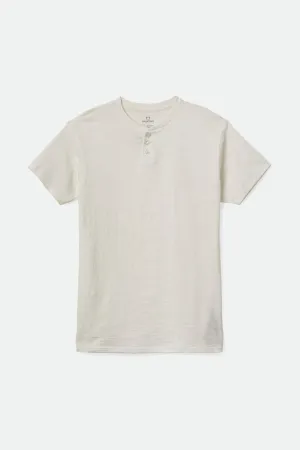 Basic Slub S/S Henley Tee - Off White
