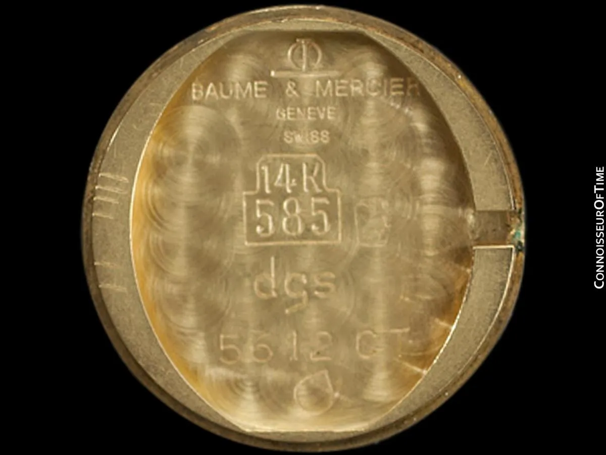 Baume & Mercier Vintage Ladies Bracelet Watch with Box & Papers - 14K Gold