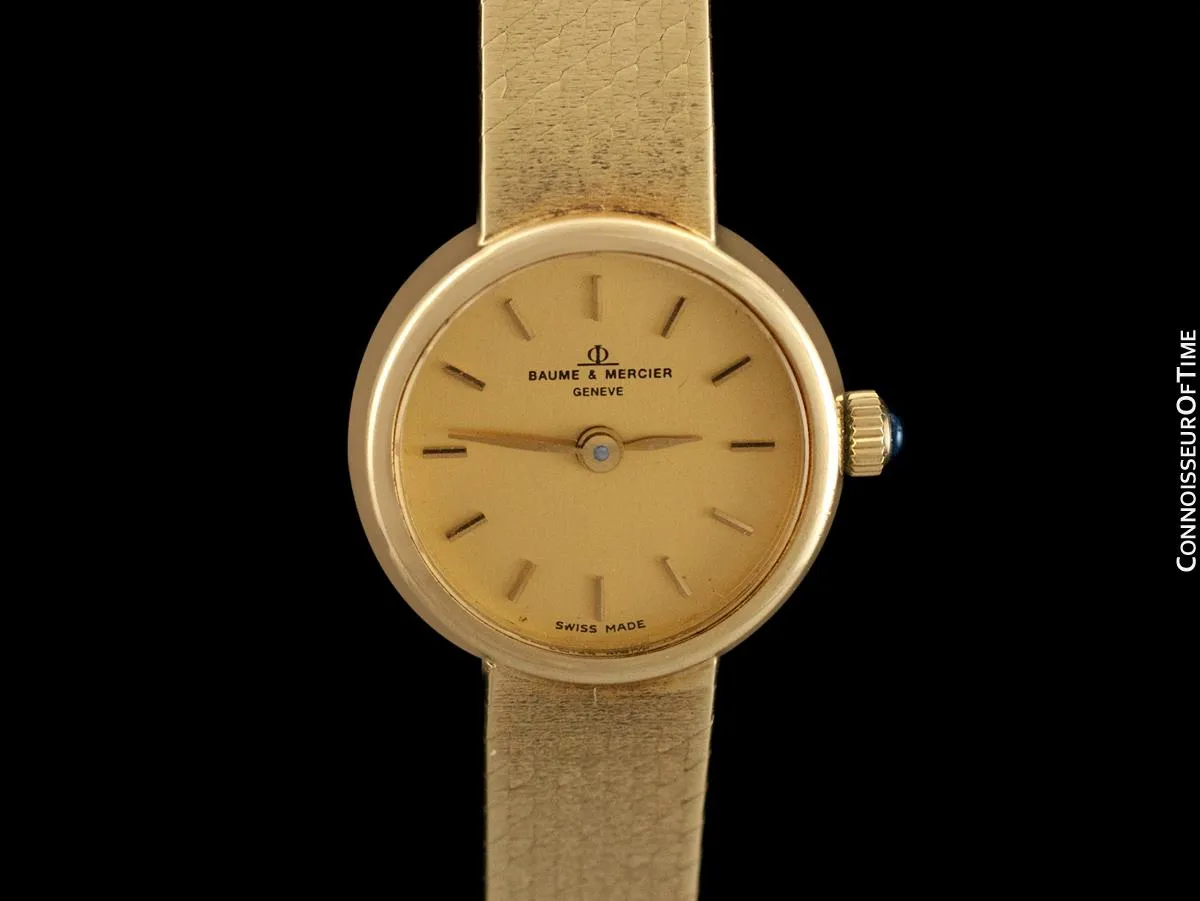 Baume & Mercier Vintage Ladies Bracelet Watch with Box & Papers - 14K Gold