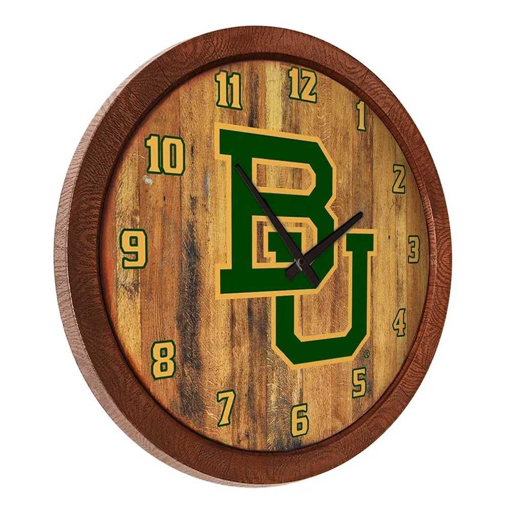 Baylor Bears: "Faux" Barrel Top Wall Clock