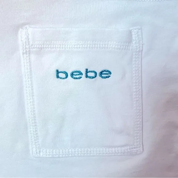 Bebe Shorts With Sequins and Embroidery White Size XS