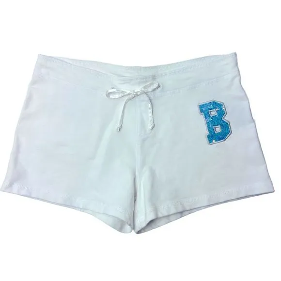 Bebe Shorts With Sequins and Embroidery White Size XS