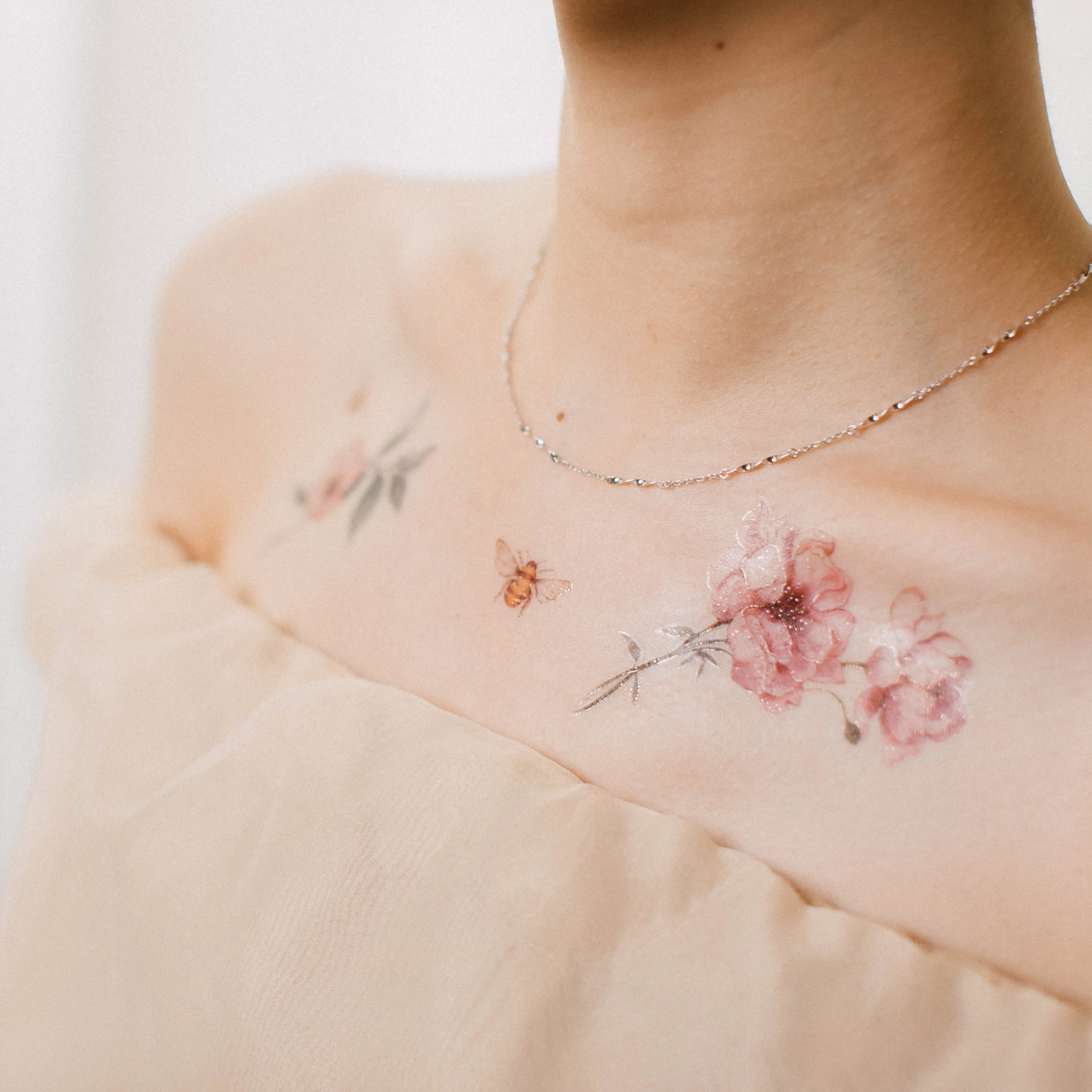 Bees Garden Temporary Tattoo