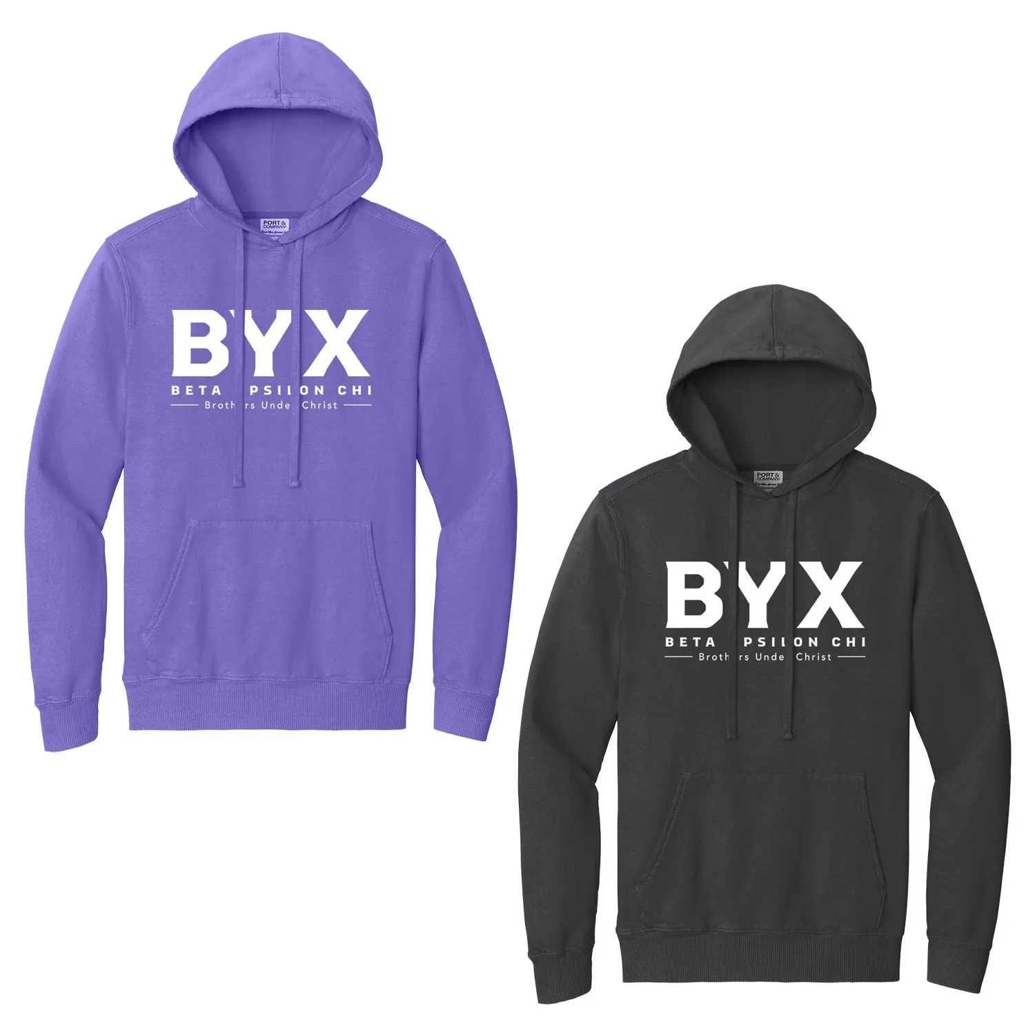 Beta Upsilon Chi Beach Washed Hooded Sweatshirt