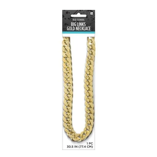 Big Links Bling Gold Necklace