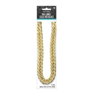 Big Links Bling Gold Necklace