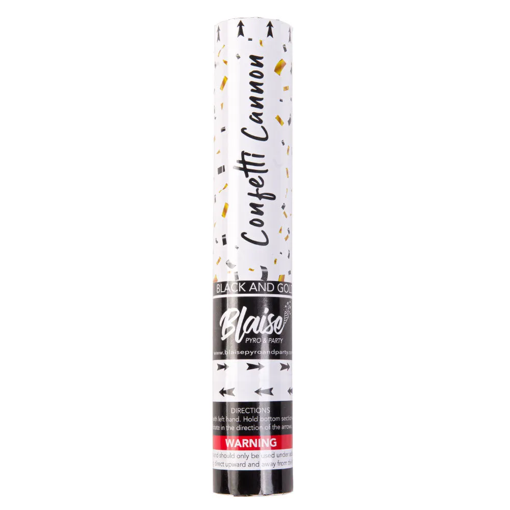Black and Gold Confetti Cannon