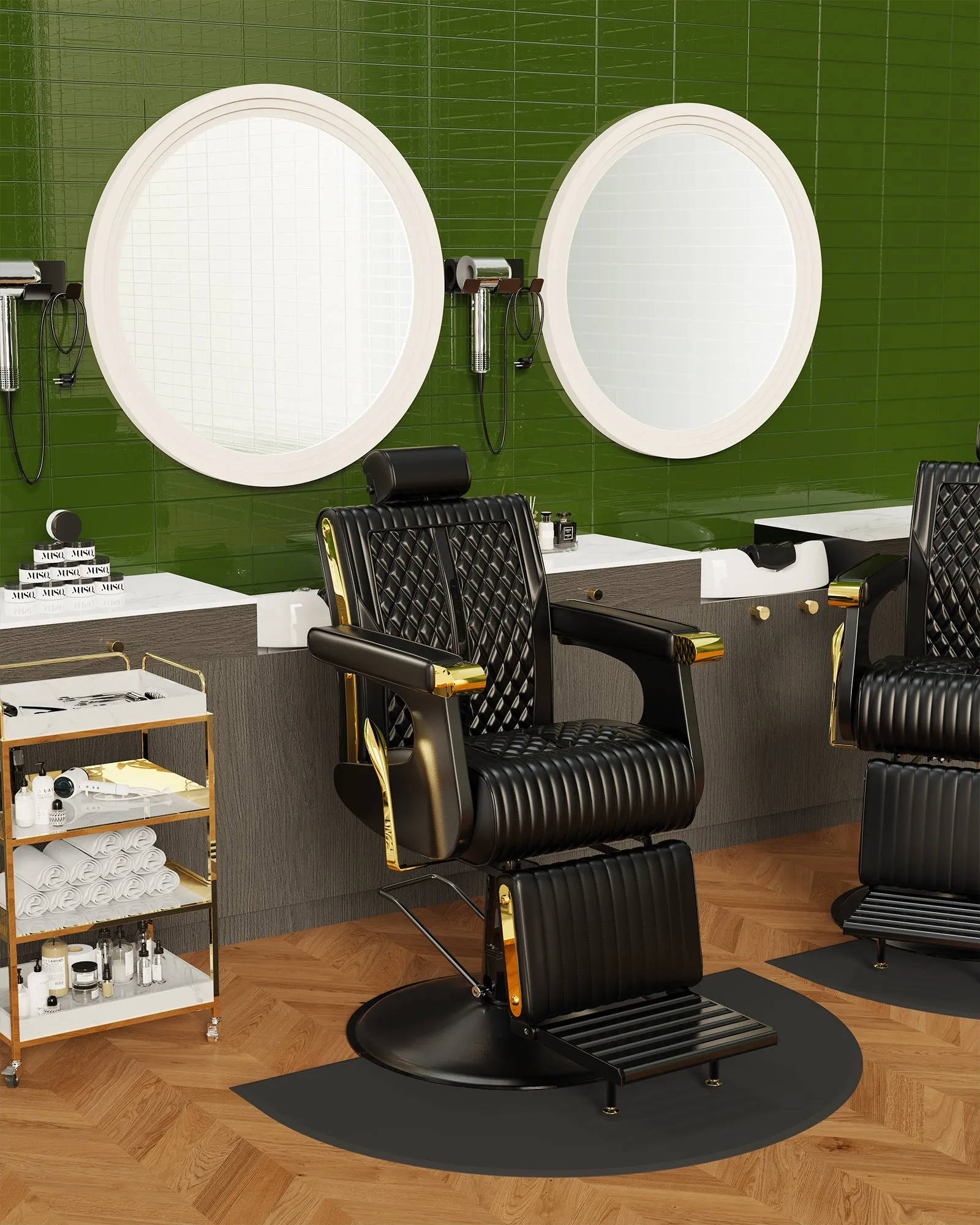 Black Barber Chair BS-161-BLK