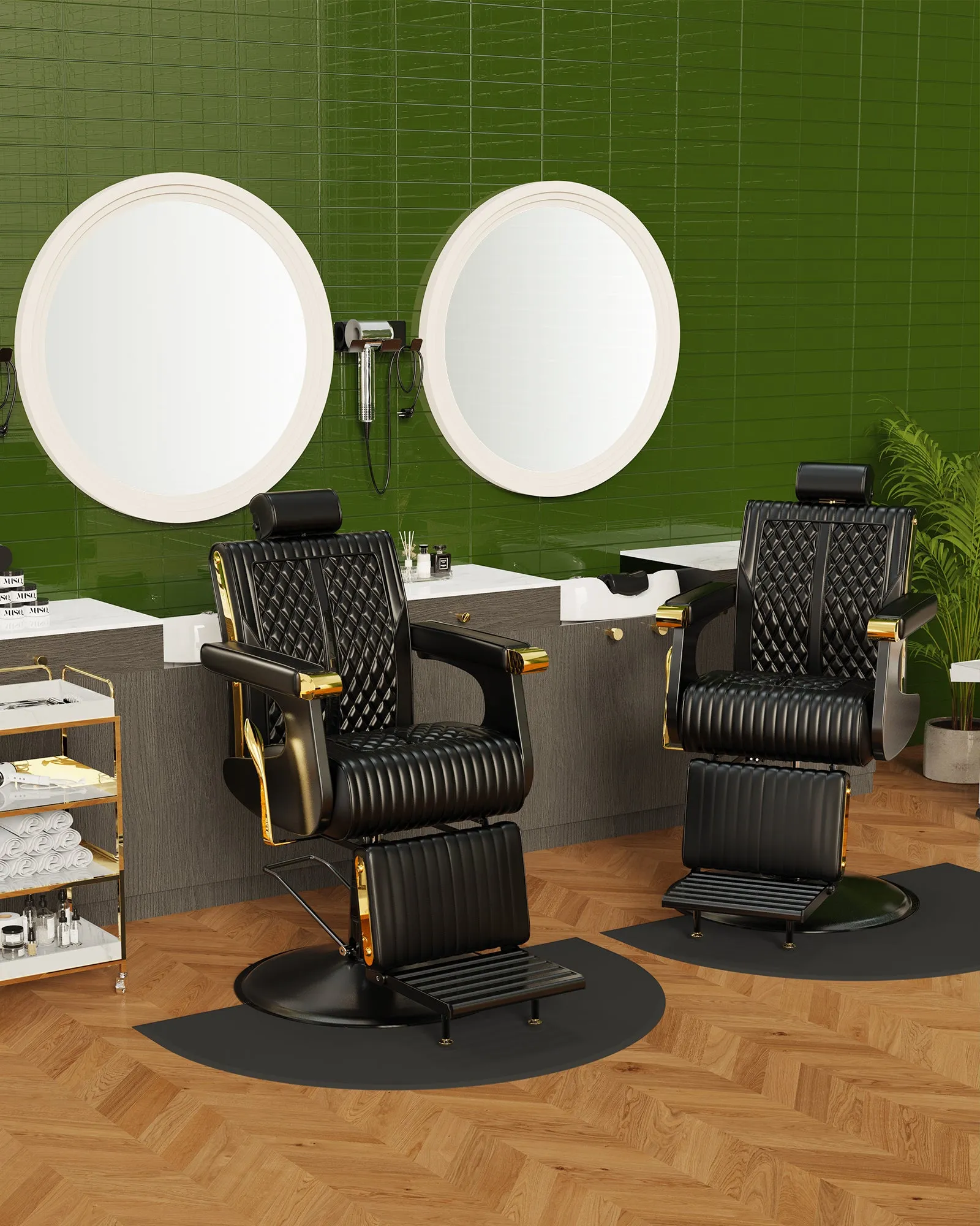 Black Barber Chair BS-161-BLK