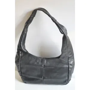 Black Bohemian Slouch Leather Purse