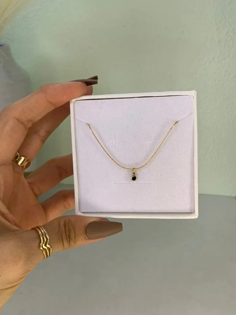 Black Cubic Zirconia Snake Chain