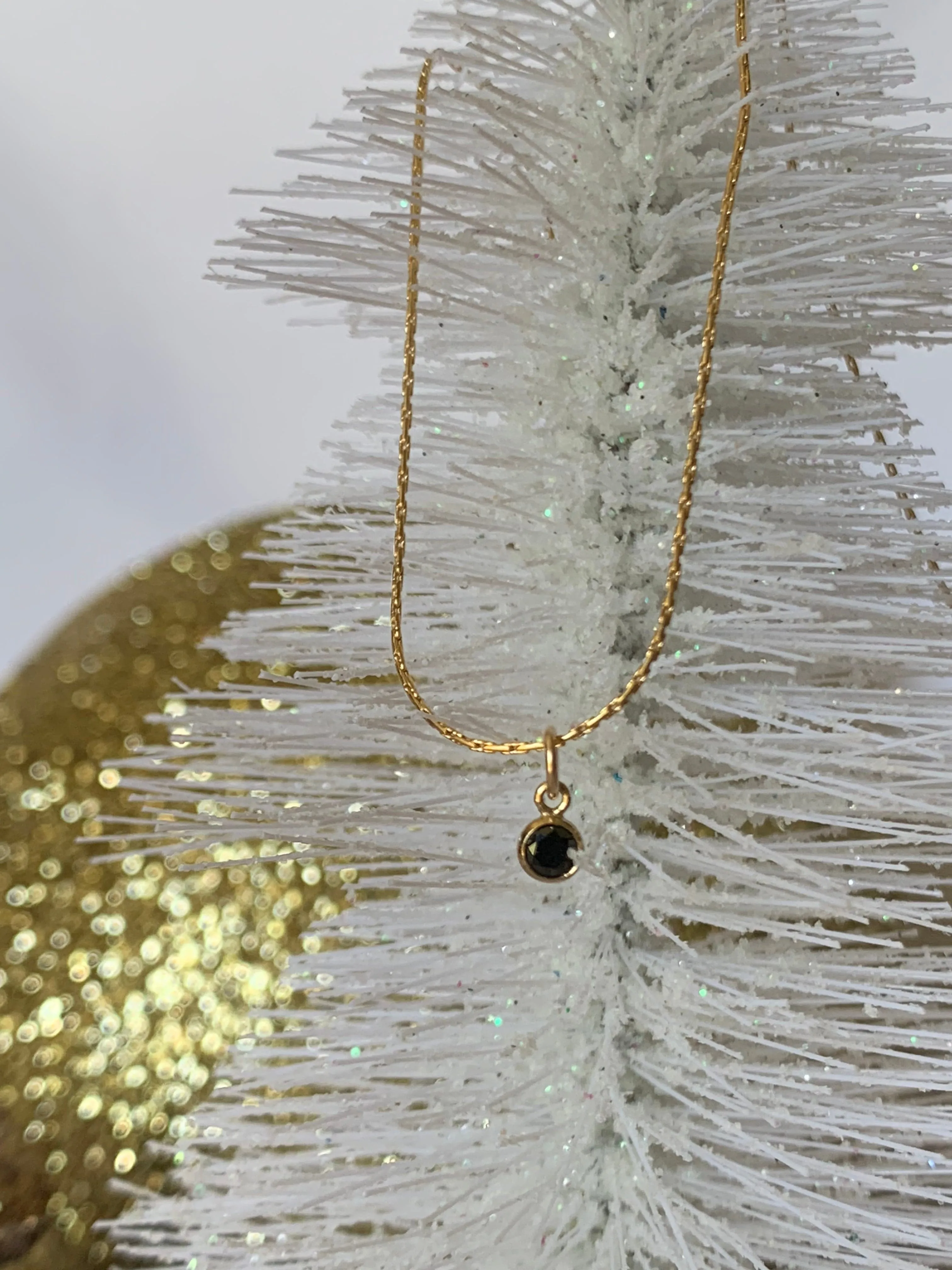 Black Cubic Zirconia Snake Chain
