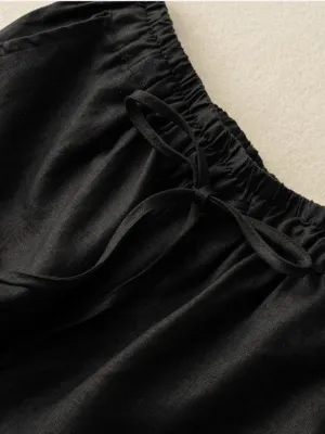 Black Lace Detailed Shorts