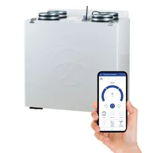 Blauberg KOMFORT-EC-SB-250 Komfort Vertically Mounted MVHR Mechanical Ventilation Unit with Heat Recovery