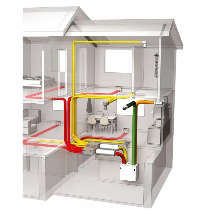 Blauberg KOMFORT-EC-SB-250 Komfort Vertically Mounted MVHR Mechanical Ventilation Unit with Heat Recovery
