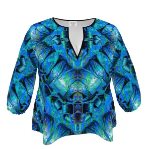 Blouse (Her/Muliebris)(Sugar Stick Twirl (Elder Gift) Cuffs & Blue Logo@Alchemic) RJS