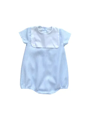 Blue and White Strip Romper