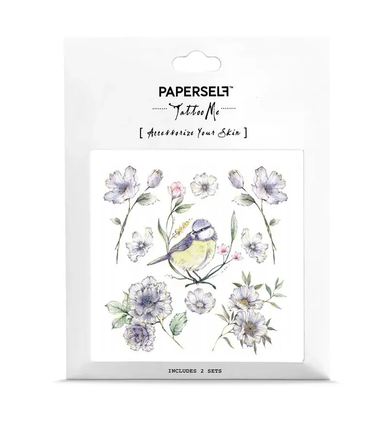 Blue Bird Temporary Tattoo