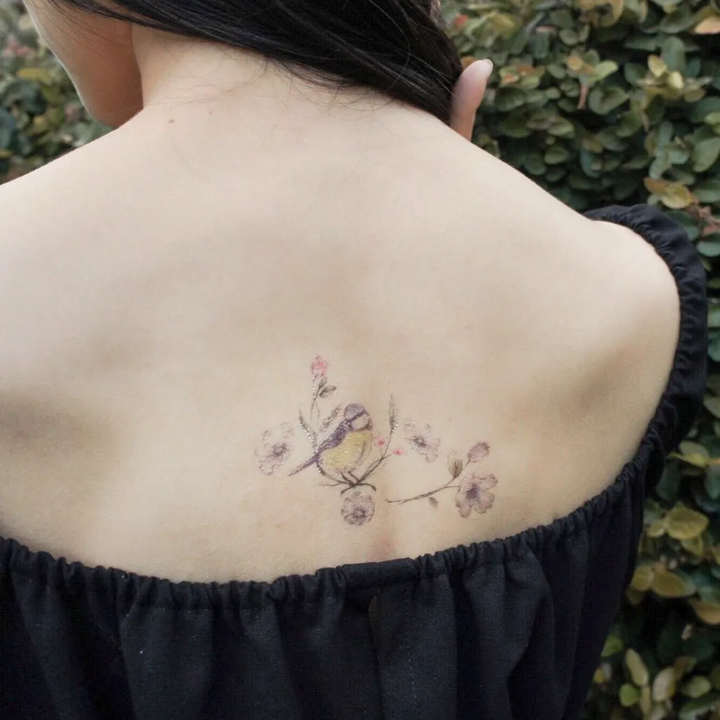 Blue Bird Temporary Tattoo